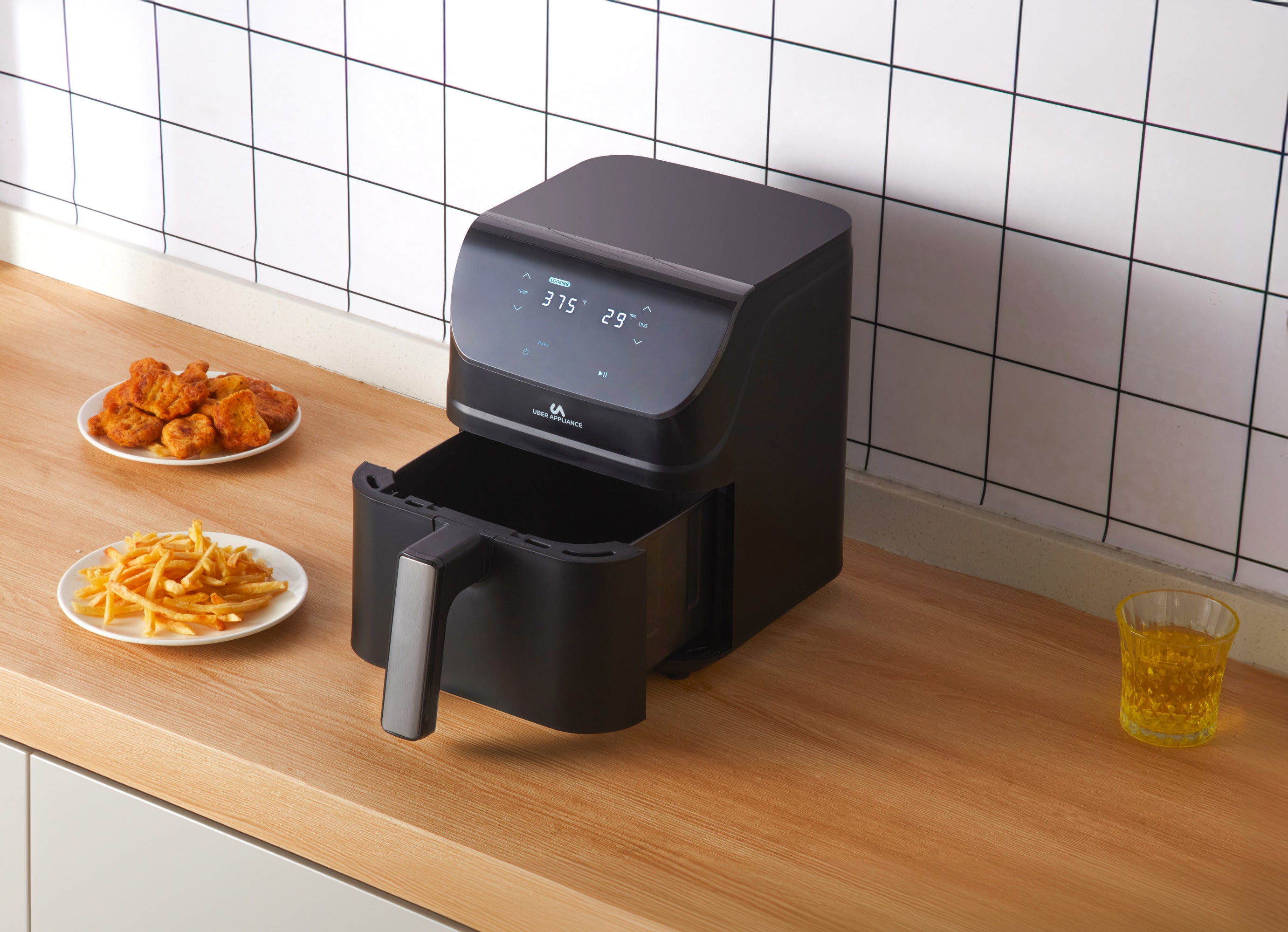 Uberappliance Air Fryer XL Deluxe - 5Qt PFOA/PTFE Free Ceramic Non Stick