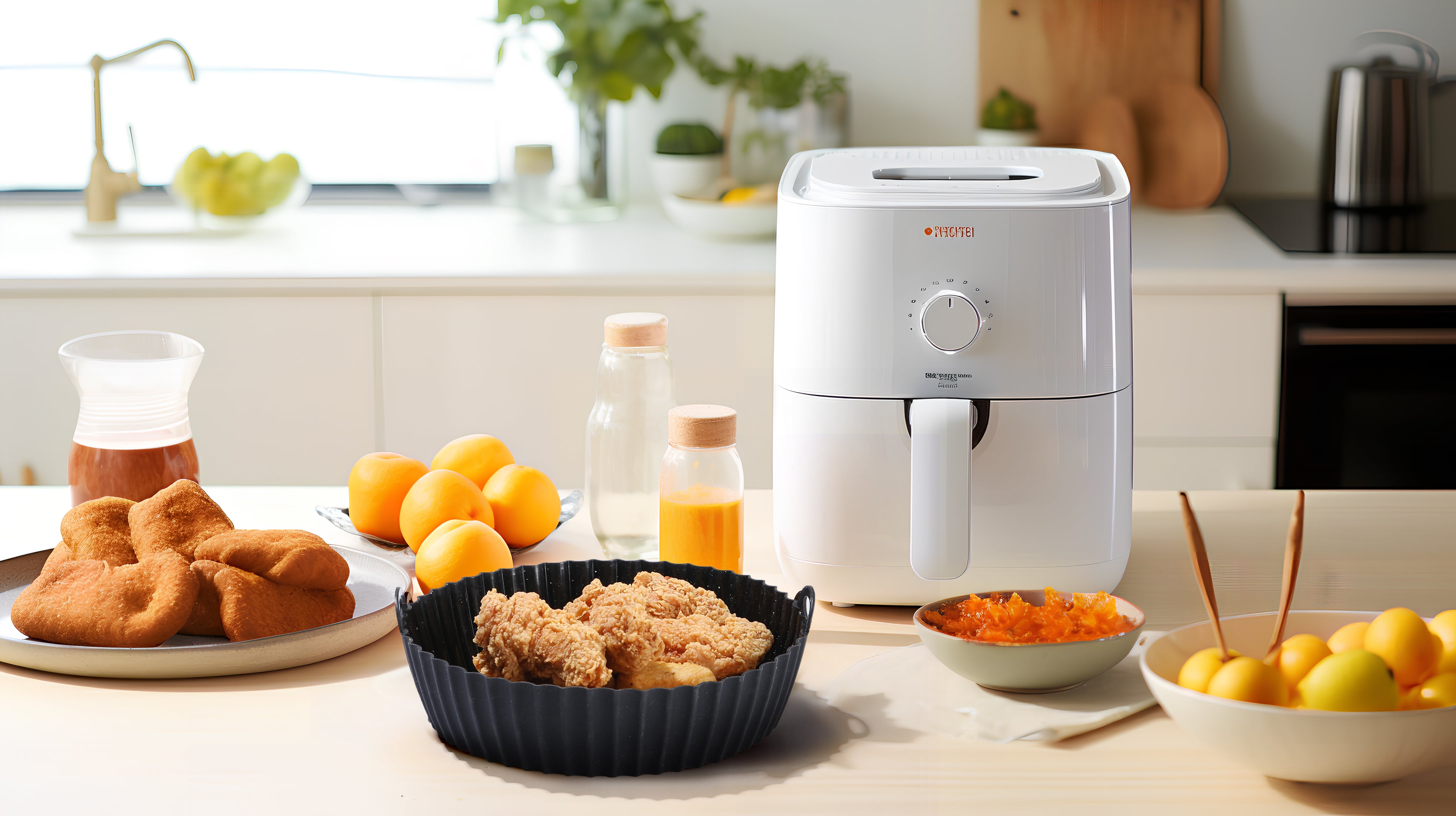 Uberappliance Air fryer silicone liner reusable 4-7 Qt kit