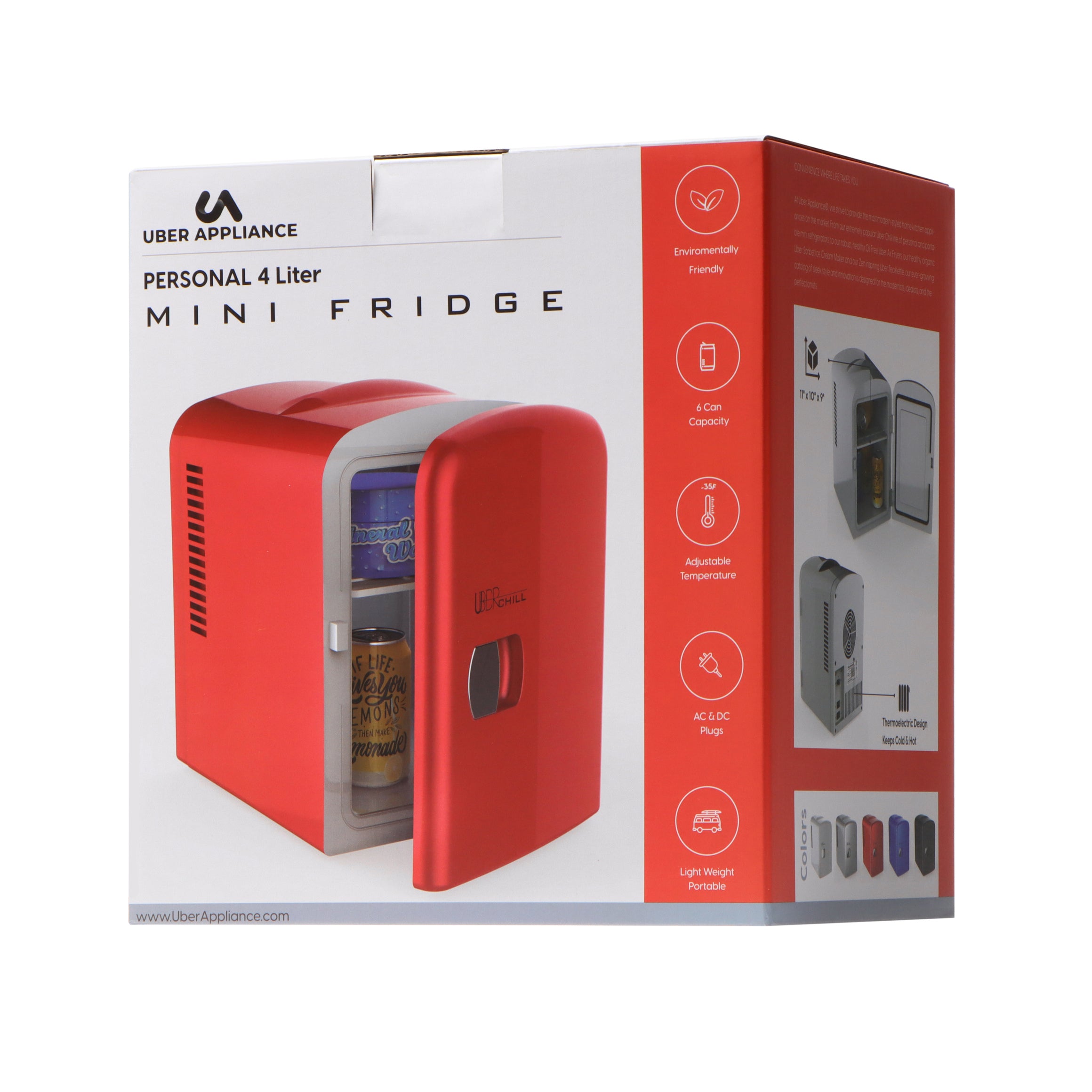 Uberappliance Uber Chill Mini Fridge perfect for work and the office #color_red
