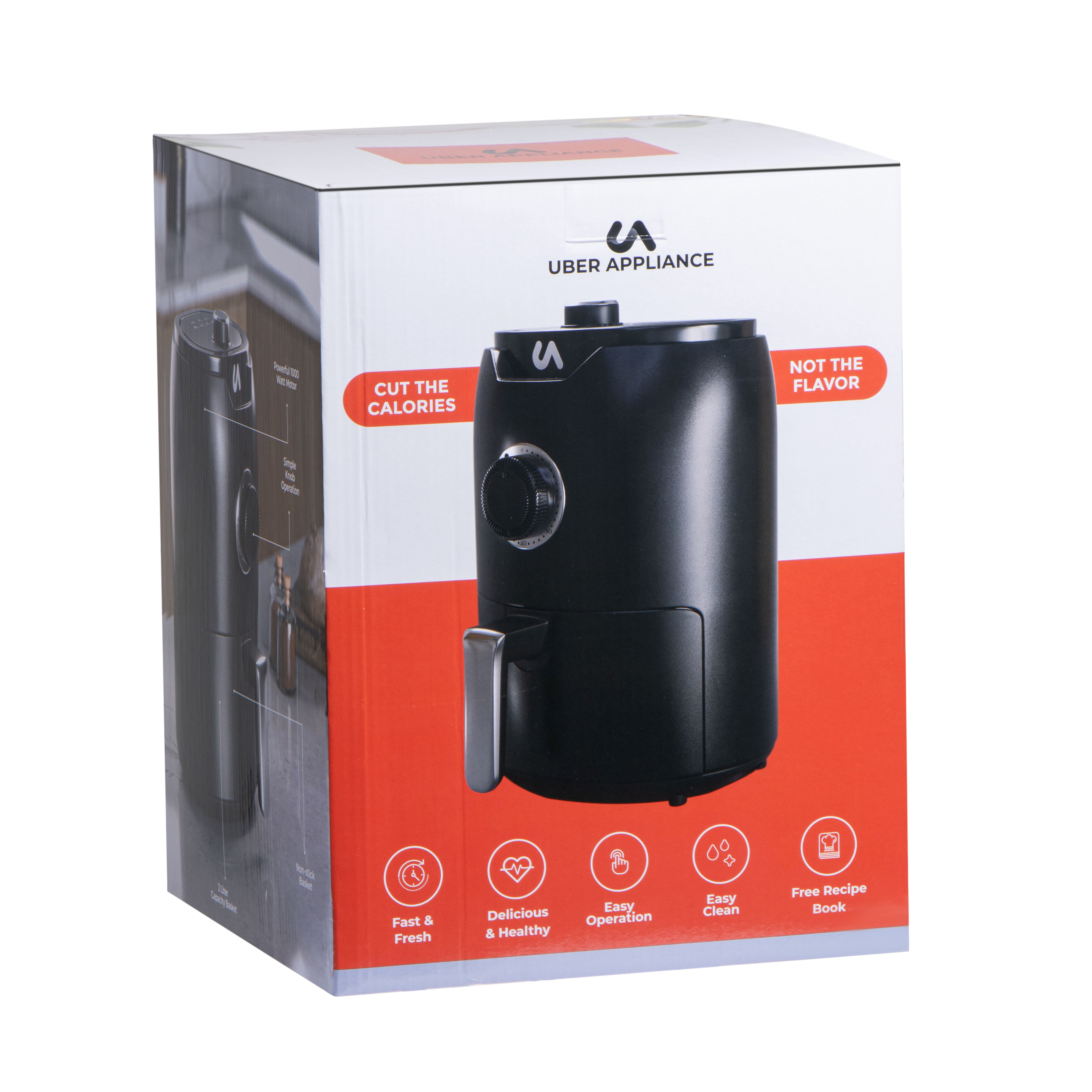 Uberappliance Air Fryer Mini PFOA/PTFE Free Ceramic non stick - 2Qt