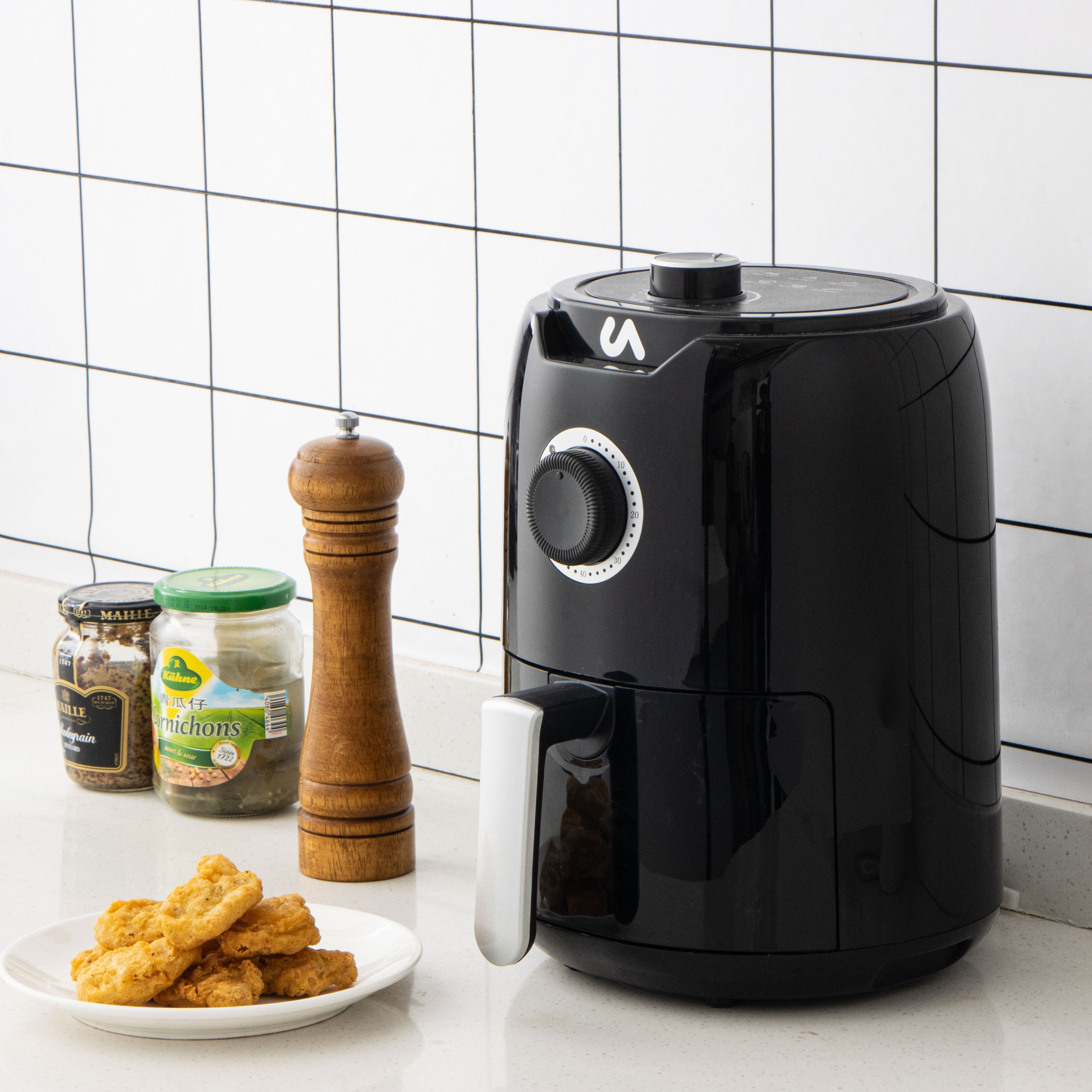 Uberappliance Air Fryer Mini PFOA/PTFE Free Ceramic non stick - 2Qt