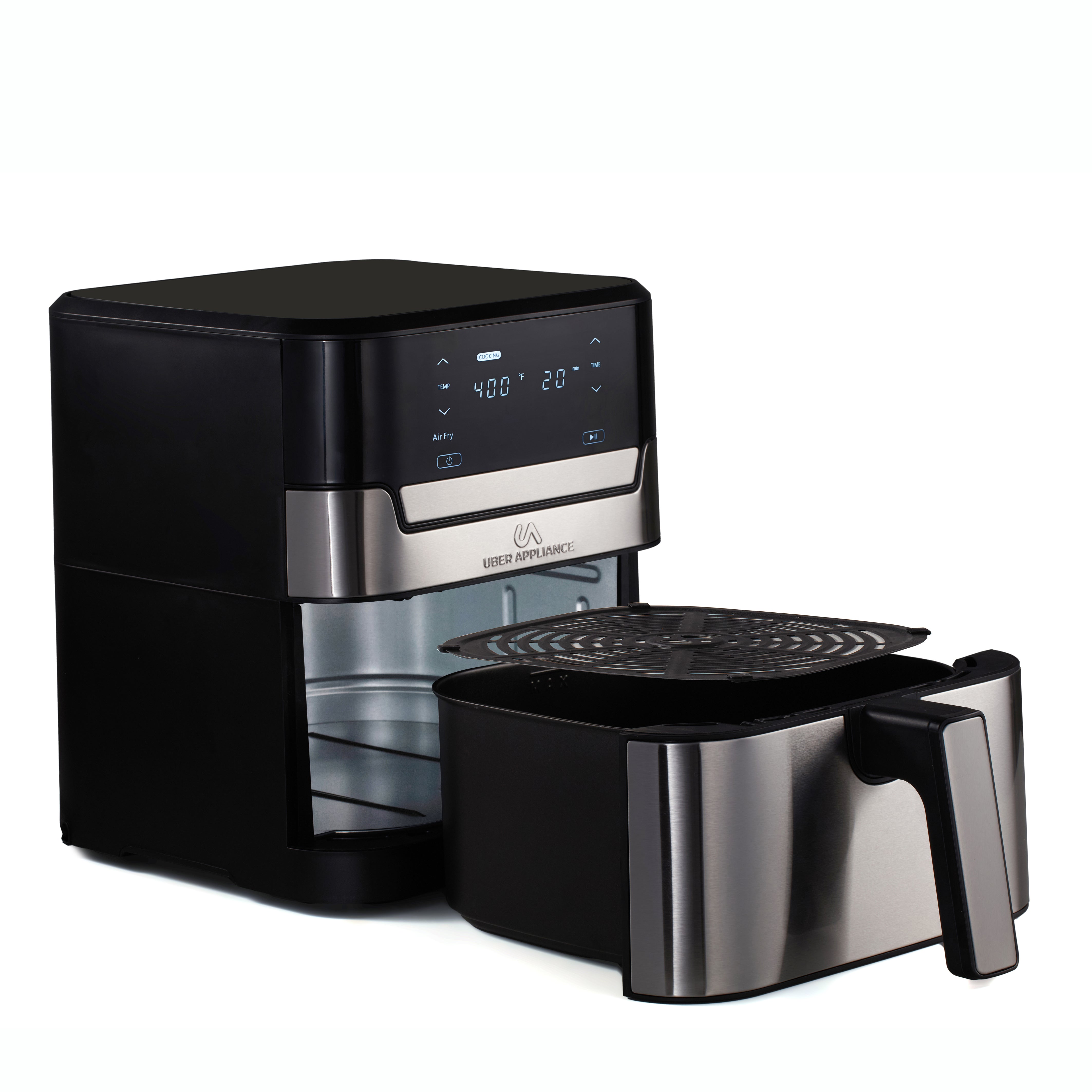 Uberappliance Air fryer XL Premium Ceramic Coated PTFE PFOA Free - 7QT SS