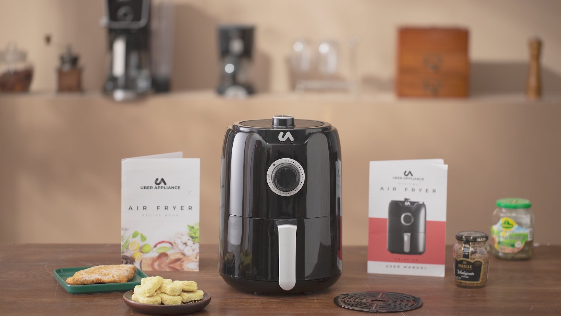 Uberappliance Air Fryer Mini PFOA/PTFE Free Ceramic non stick - 2Qt