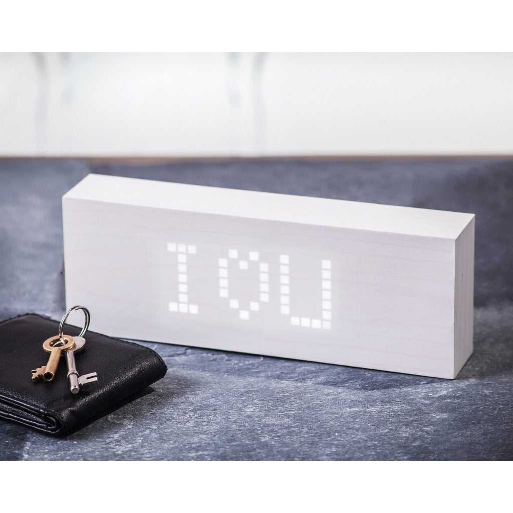 Kutia White Message Click Clock